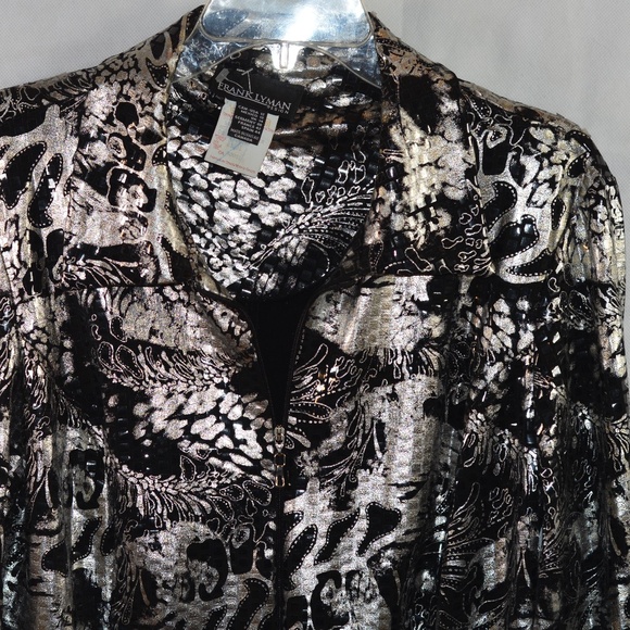Frank Lyman Silver/Black Jacket SZ 12 - Picture 4 of 9